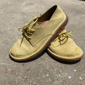 Birkenstock yellow shoes